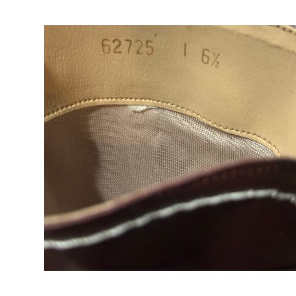 Vtg 1970s 80s Zodiac Ladies Red Leather Heeled Braided Accent Western Boots 6.5 - Picture 6 of 9